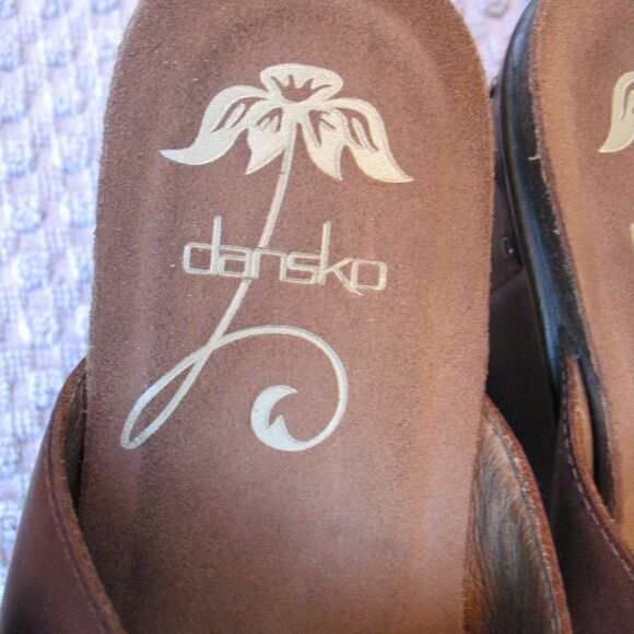 Dansko Womens 7 Fern Leather Platform Wedge Buckle Sandals Shoes - Picture 7 of 9